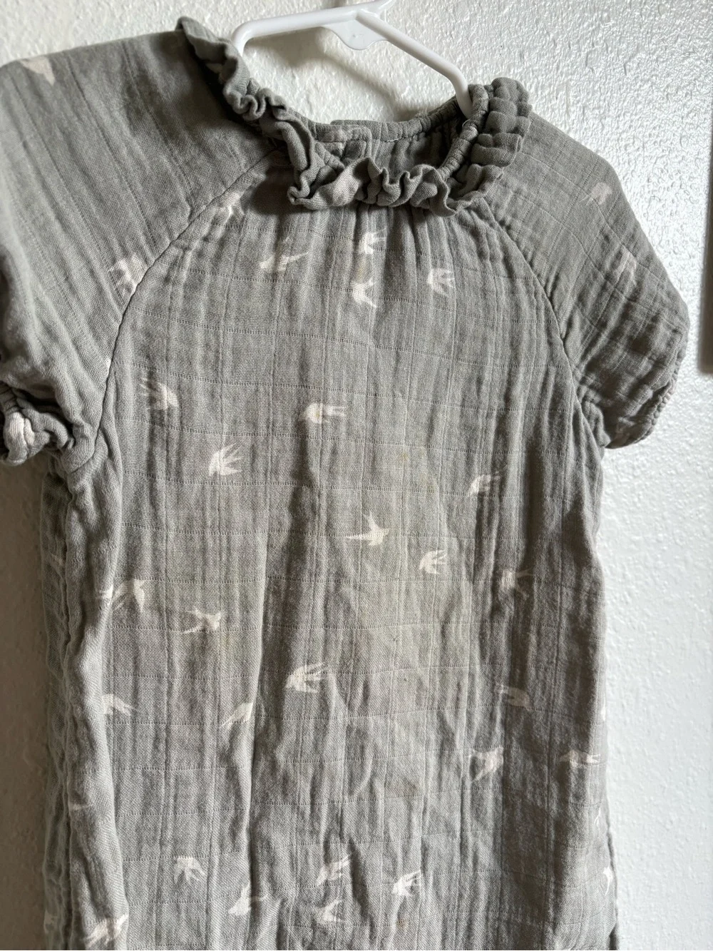 H&M Cotton Bird-Print 3t Dress